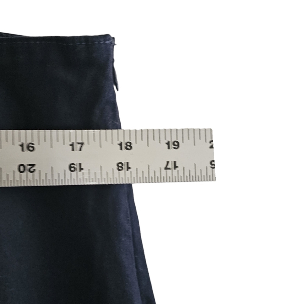 Riders By Lee Casuals Navy Canvas A-Line Skirt Size 16 - Picture 4 of 6